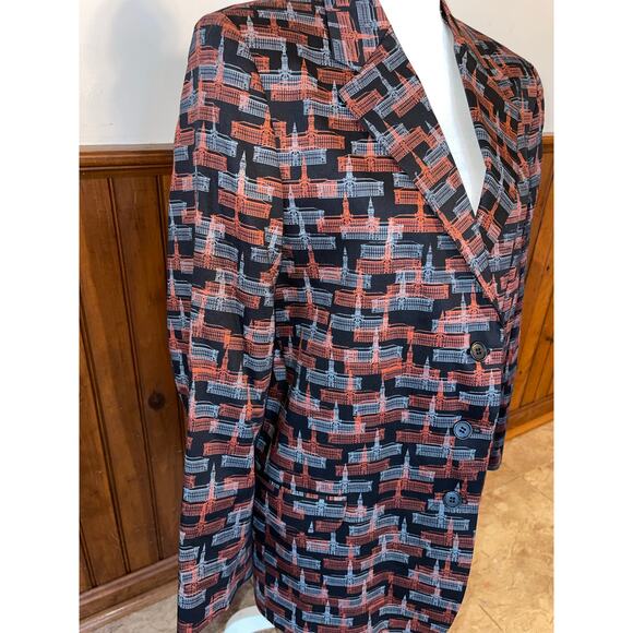 1980 Princeton University‎ 25th Reunion Jacket Blazer Orange Gray Nassau Hall - Picture 4 of 11